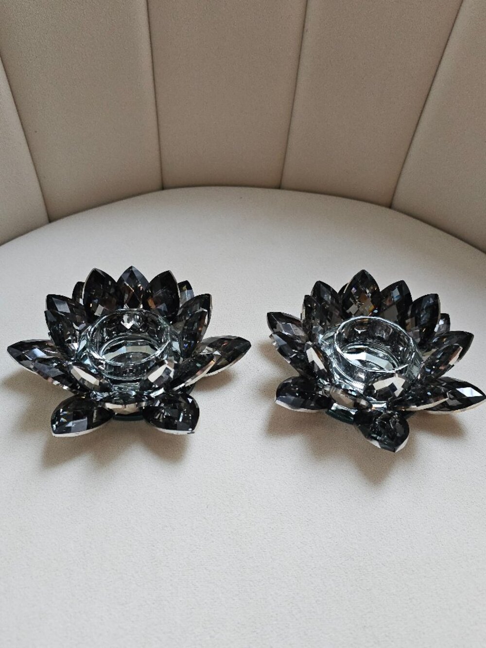 Crystal candle holders